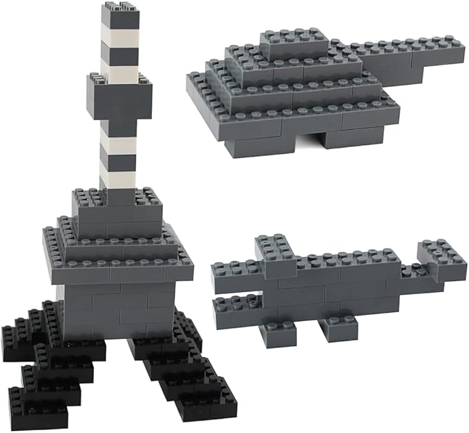 Feleph 100pcs 2x4 Bricks Dark Gray Pieces Grey Classic Building Blocks Creative Play Set Toy Accessories Compatible with Major Brick Brands