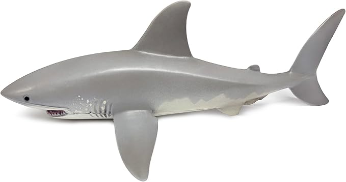 Solid Sea Animals Educational Toys,Simulation Ocean Shark Sea Creature Toy for Toddlers Kids (Great White Shark)