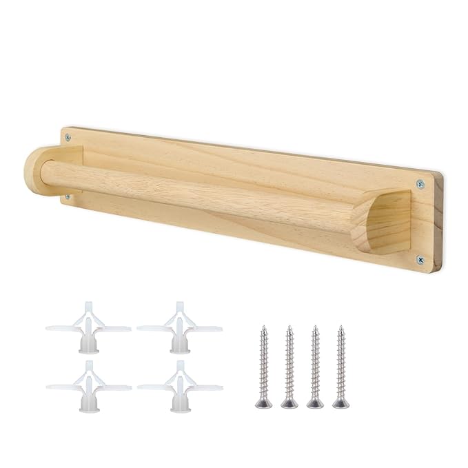 Monläurd® Wooden Baby Pull Up Bar – Montessori Wall-Mounted Handrail for Toddlers Learning to Stand, Balance & Walk, Safe Indoor Support for Early Motor Skill Development