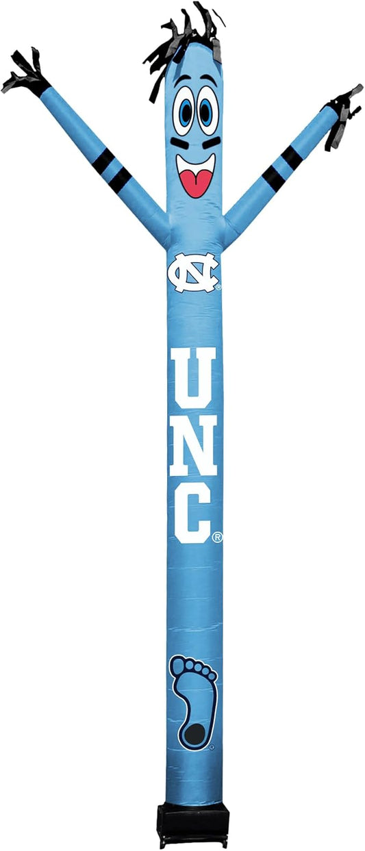 NCAA Carolina Football Wacky Waving Inflatable Tube Guy with LED Lights & Built-in Blower - 6" x 36" x 96" Inflatable Tube Man Crazy Sports Fan Outdoor Party Decoration