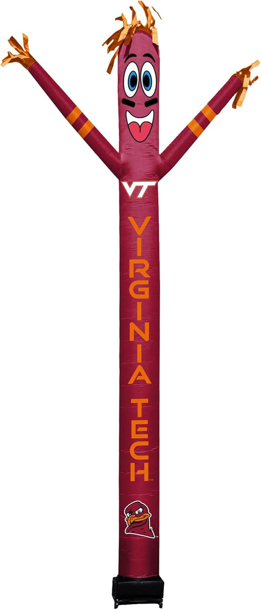 NCAA VT Hokies Football Wacky Waving Inflatable Tube Guy with LED Lights & Built-in Blower - 6" x 36" x 96" Inflatable Tube Man Crazy Sports Fan Outdoor Party Decoration