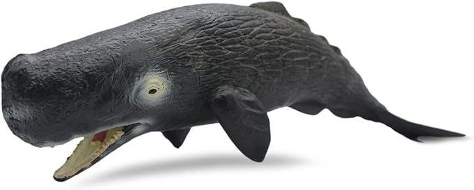 Solid Sea Animals Educational Toys,Simulation Ocean Shark Sea Creature Toy for Toddlers Kids (Sperm Whale)