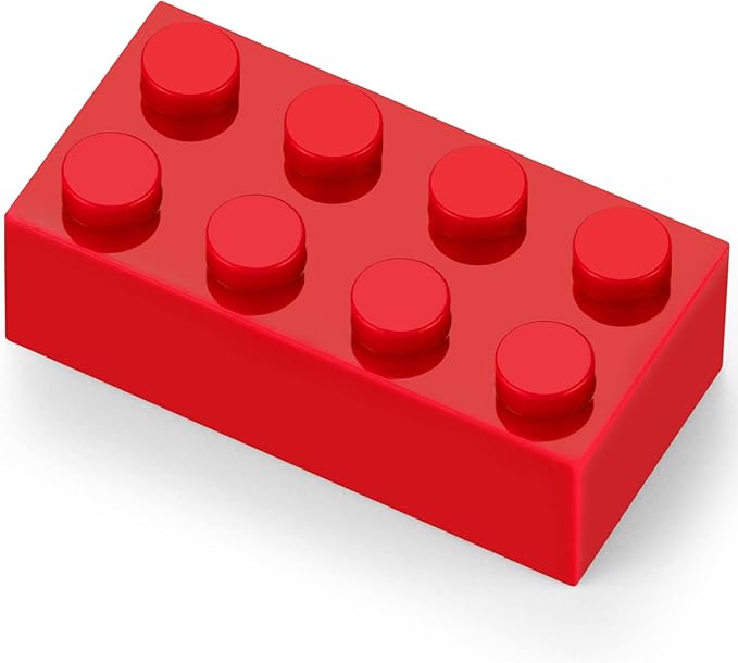 Feleph 320 Pieces 2x4 Red Bricks Parts Building Blocks Classic Creative Play Set Toy Accessories Compatible with 3001 Major Brick Brands (Red)