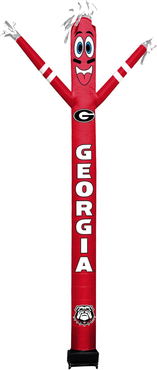 NCAA Georgia Bulldogs Football Wacky Waving Inflatable Tube Guy with LED Lights & Built-in Blower - 6" x 36" x 96" Inflatable Tube Man Crazy Sports Fan Outdoor Party Decoration