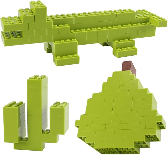 Feleph 2x4 Bricks Lime 320 Pieces Yellowish Green Parts Classic Building kit Creative Play Set Blocks Toy Accessories Basic Compatible with 3001 Major Brands (Yellowish Green)