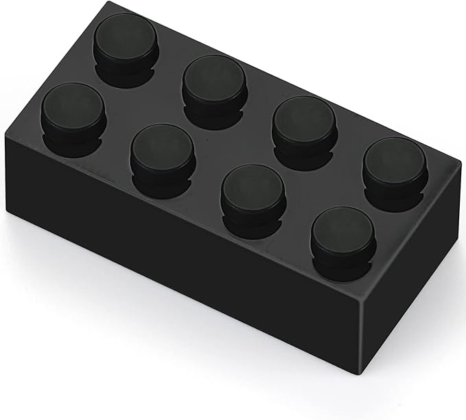 Feleph 320 Pieces 2x4 Black Bricks Classic Building Creative Play Blocks Set Parts Toy Accessories Compatible with 3001 Major Brick Brands (Black)