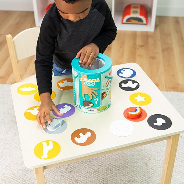 Fat Brain Toys Feel & Match Zoo - Fine Motor & Tactile Perception Preschool Game