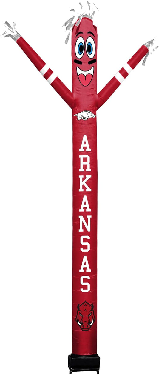 NCAA Arkansas Razorbacks Football Wacky Waving Inflatable Tube Guy with LED Lights & Built-in Blower - 6" x 36" x 96" Inflatable Tube Man Crazy Sports Fan Outdoor Party Decoration