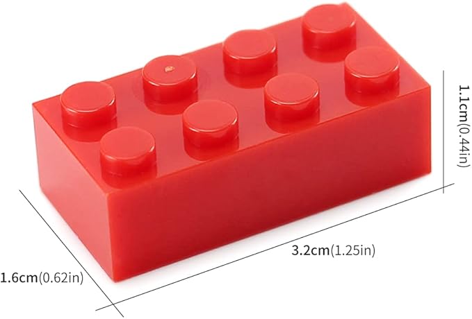 Feleph 320 Pieces 2x4 Red Bricks Parts Building Blocks Classic Creative Play Set Toy Accessories Compatible with 3001 Major Brick Brands (Red)