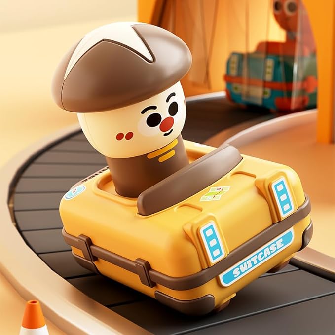 4 Pack Press and Go Cars Toys for Toddlers 1-3, 1-2 Year Old Baby Vegetable Racing Cars, Infant Play Vehicle Set, Push Go Friction Car Toys for 6-9-12-18-24 Month, 1st Birthday Gifts for Boys Girl