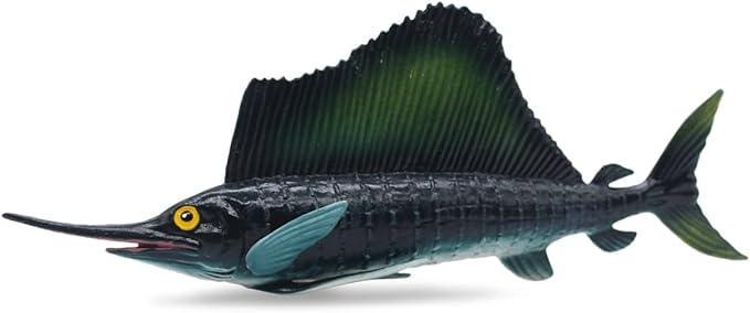 Solid Sea Animals Educational Toys,Simulation Ocean Shark Sea Creature Toy for Toddlers Kids (Sailfish)