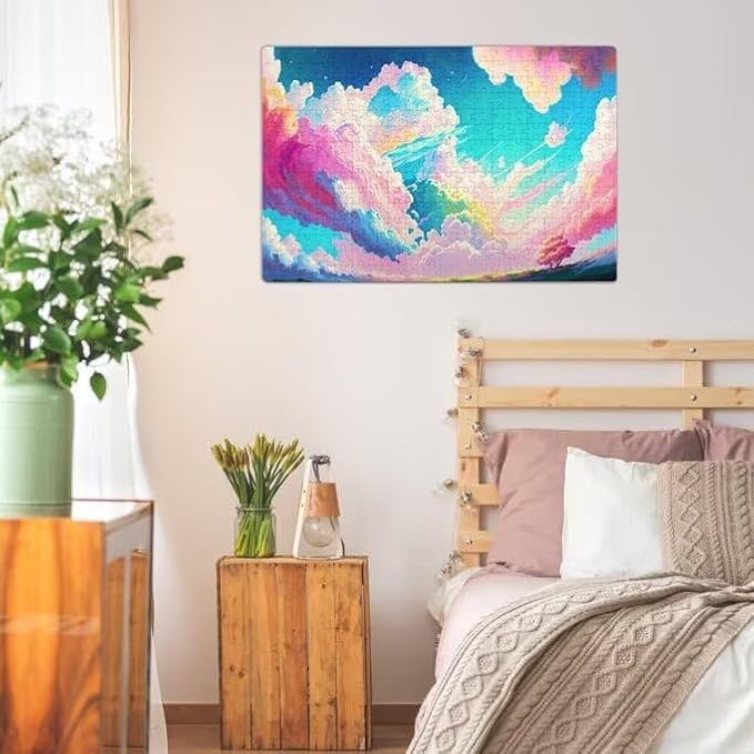 Puzzles for Adults 1000 Pieces Colorful Bird with Snowman Puzzles for Children, Perfect for Challenging Nights - for Room Decor Home Decor Wall Decor - Gifts for Puzzles Lovers 30x20 inch