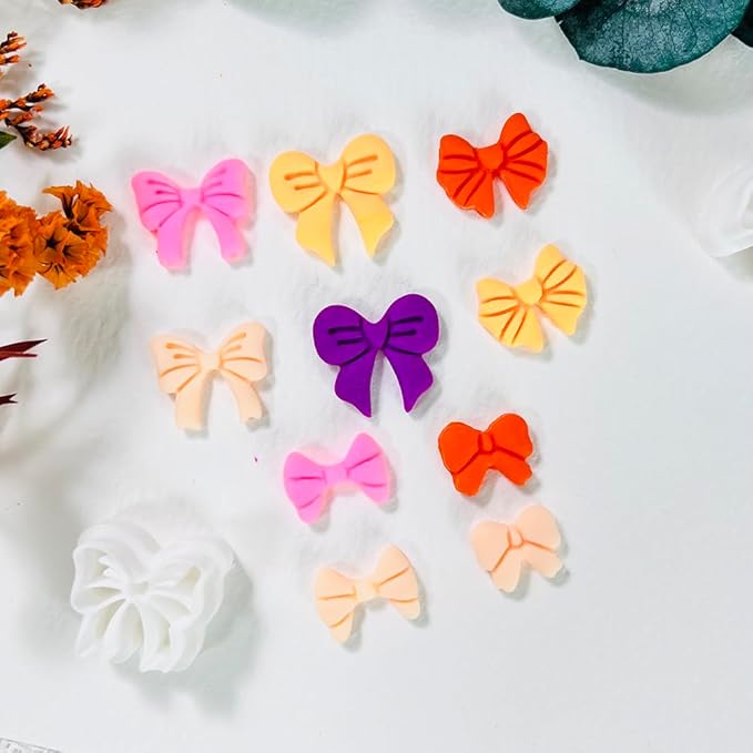 Polymer Clay Cutters Bow Set – 5PCS Cute Bow Clay Cutters for Polymer Clay Jewelry, Sweet Ribbon Clay Earring Cutters Shapes, DIY Clay Tools for Earrings, Charms and Crafts