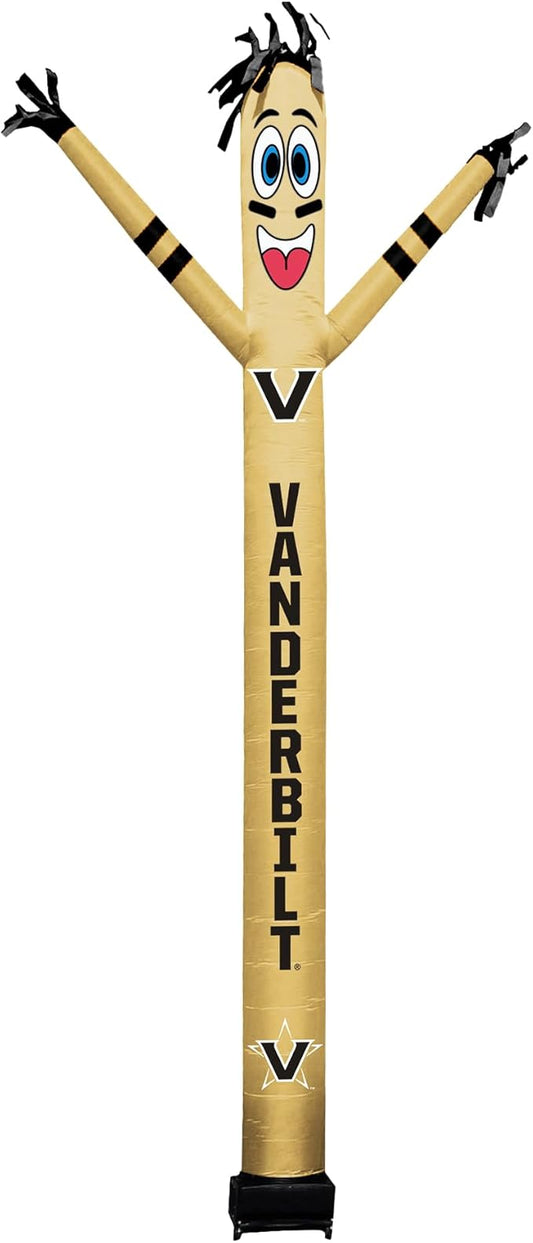 NCAA Vanderbilt Commodores Football Wacky Waving Inflatable Tube Guy with LED Lights & Built-in Blower - 6" x 36" x 96" Inflatable Tube Man Crazy Sports Fan Outdoor Party Decoration