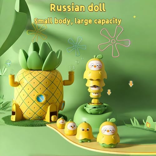 LQR Unique Yellow duck russian nesting dolls stacking toys,Fruit duck nesting dolls，stacking Cups sensory toys for children over，toddler educational count learning toys，Birthday gifts for boys and gir