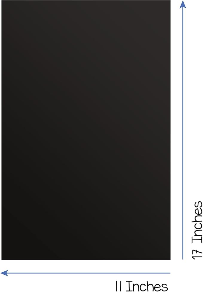 Hygloss Black Paper - 24 lb, 89 GSM, Acid-Free, Fade-Resistant, 11x17-Inch Ledger Size Color Copy Paper, 50 Sheets