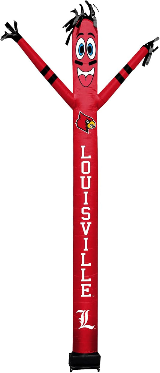 NCAA Louisville Cardinals Football Wacky Waving Inflatable Tube Guy with LED Lights & Built-in Blower - 6" x 36" x 96" Inflatable Tube Man Crazy Sports Fan Outdoor Party Decoration