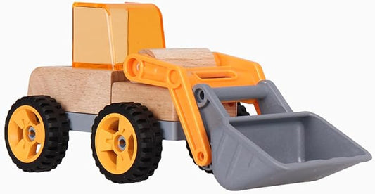 Wooden Construction Truck Mini Simulation Engineering Vehicles for Boys and Girls Toy Car (Shovel) for Age 3 +