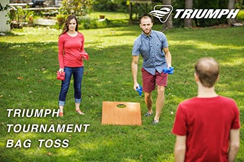 Triumph Premium 2x3 Cornhole Set - Includes 2 Portable, Scratch Resistant Bag Toss Boards and 8 Cornhole Bags