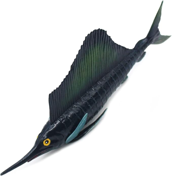 Solid Sea Animals Educational Toys,Simulation Ocean Shark Sea Creature Toy for Toddlers Kids (Sailfish)