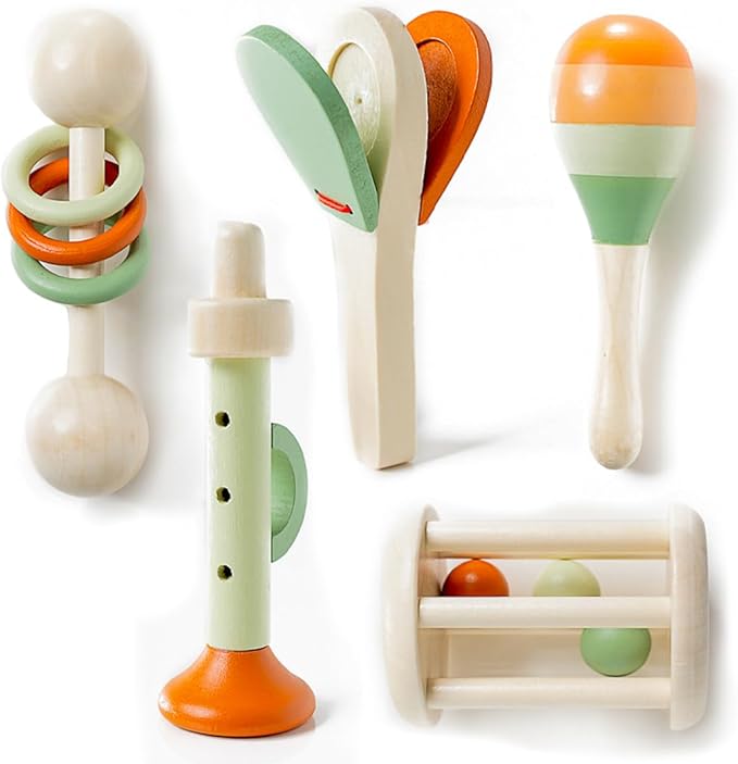 Musical Instruments Set - Montessori Music Toys - Musical Set for Toddlers - Montessori Toys - Toddler Musical Instruments - Montessori Musical Toy Set by Playfully