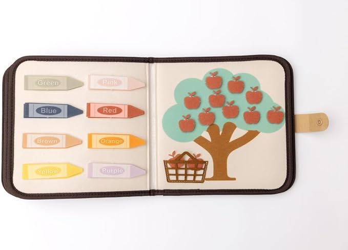 Montessori Busy Book for Toddlers 1-3, Muted Neutral Aesthetic, Interactive Play, Learning Curriculum, 1-3 Year Old Boy Girl Birthday Gift, Travel Fun, Educational Daycare Toy, Visual Cognitive Skills