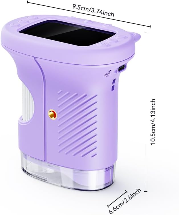 Kids Microscope, 1000X Portable Digital Microscope with 2.4" IPS Screen & 8 LEDs, USB Rechargeable, STEM Educational Science Kit, Great Christmas & Birthday Gift for Children Ages 3-12