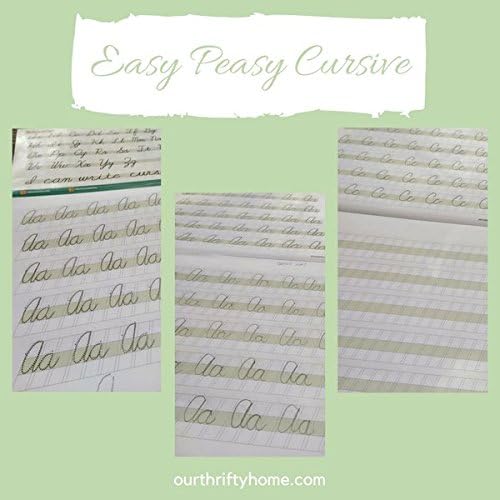 Channie’s Easy Peasy Cursive Handwriting Workbook for Kids, Tracing & Cursive Writing Practice Book, 80 Pages Front & Back, 40 Sheets, Grades 1st – 3rd, Size 8.5” x 11”