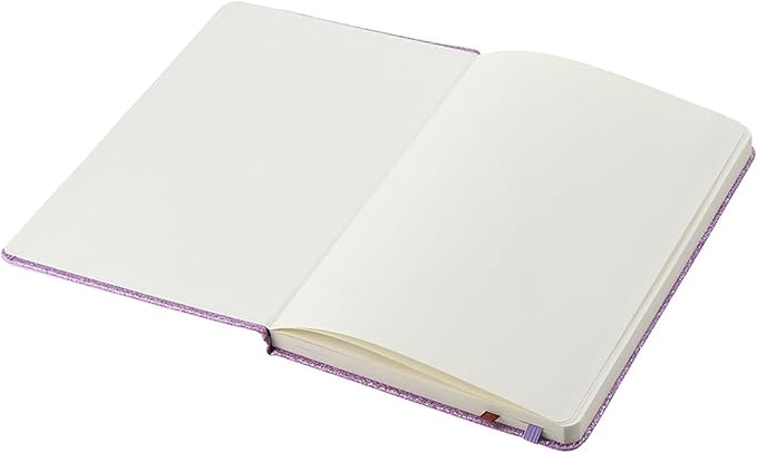 Purple Glitter Notebook, 8.4"x 5.7", 200 Lined Pages, No-Shed Sparkle Journal for Girls & Women, A5 Hardcover Diary for Writing, Birthday Gift for Teen Kids, Trendy Stuff for 6 8 9 10 11 12 Year Old