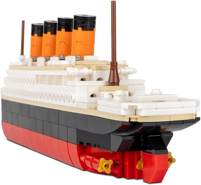 Brick Loot Titanic Micro Building Blocks Set – 390-Piece DIY Ship Model Kit, Mini Bricks for Adults & Kids, 3D Puzzle STEM Toy, Collectible Display, Gift for Ship Lovers & Puzzle Fans (Large)