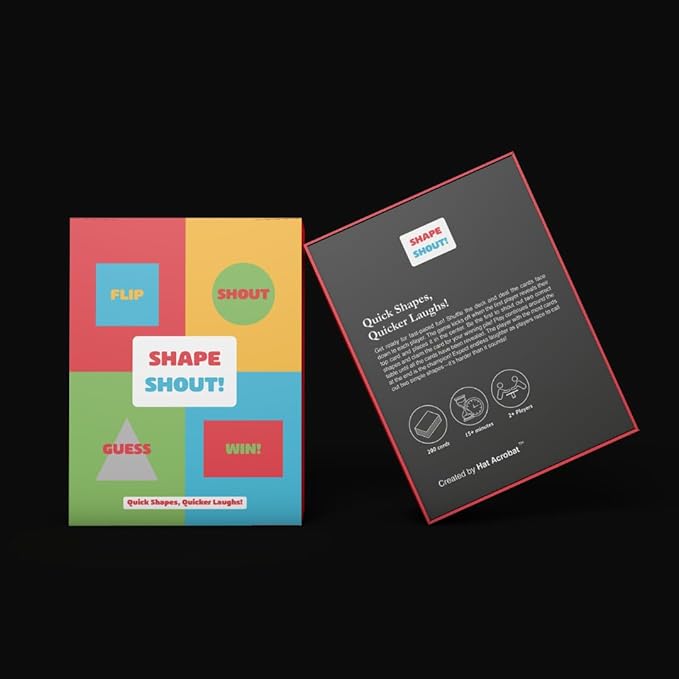 Hat Acrobat Shape Shout! - The Tricky Game for Adults and Teens - Hilarious Games Family Will Approve - Card Games for Adults and Teens - Shape and Color Match Game