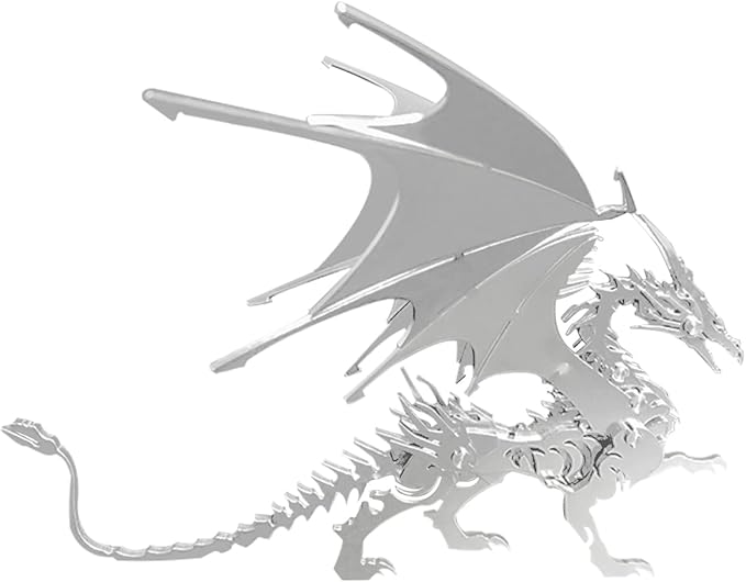 3D Metal Model Kits, Mechanical Fire Breathing Dragon 3D Metal Puzzle,Steel Warcraft Collection DIY Animal Brain Teasers Simple 3D Puzzles Home Decor Art Craft Gifts Toys for Adult