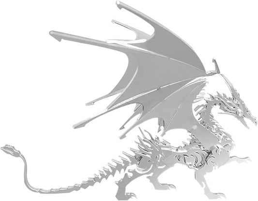 3D Metal Model Kits, Mechanical Fire Breathing Dragon 3D Metal Puzzle,Steel Warcraft Collection DIY Animal Brain Teasers Simple 3D Puzzles Home Decor Art Craft Gifts Toys for Adult