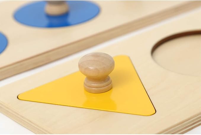 Montessori Multiple Shape Puzzle/Single Shape Puzzle First Puzzle for Toddler Jumbo Knob Wooden Puzzle Geometry Shape Puzzle Preschool Learning Material Shape & Color Sorter (Multiple Shape Puzzles)