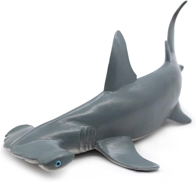 Solid Sea Animals Educational Toys,Simulation Ocean Shark Sea Creature Toy for Toddlers Kids (Hammerhead Shark)