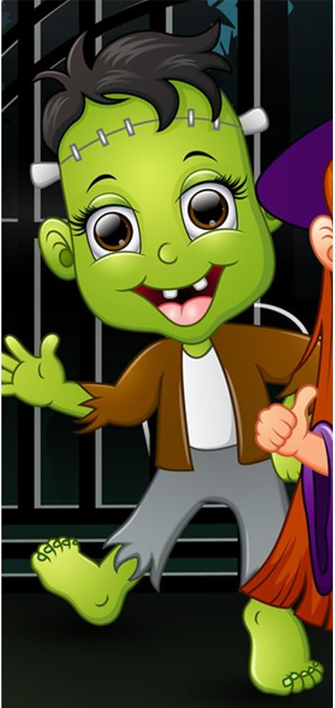 CVPuzzles Happy Halloween Costume Party 35 Piece Children's Jigsaw Puzzle 12 inch X 18 inch Spooky Family Fun Educational Toy for Children