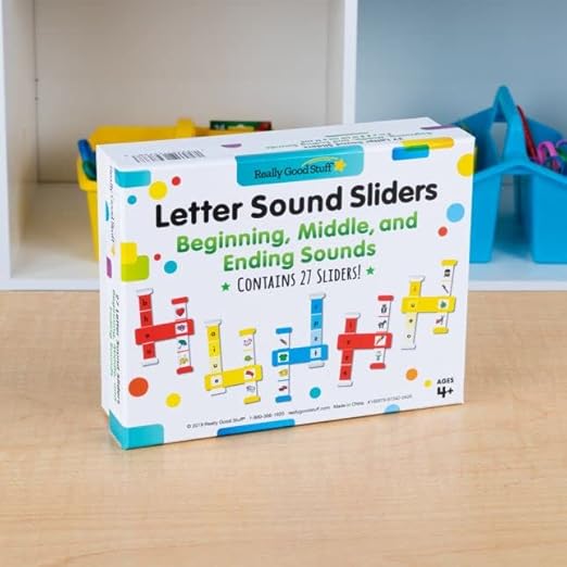 Really Good Stuff Letter Sound Sliders: Beginning, Middle, and Ending Sounds