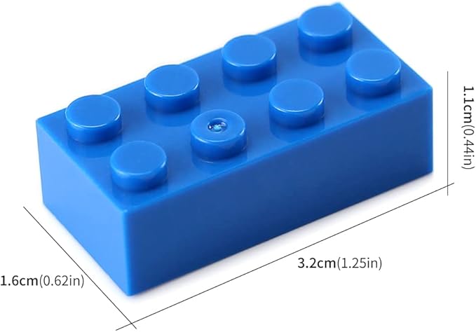 Feleph 100pcs 2x4 Bricks Blue Pieces Classic Parts Bricks Building Creative Play Blocks Set Toy Combine with Major Brick Brands