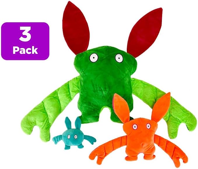 3 Pack Includes: Weighted Stuffed Pillow Animal with Surprise Bumpaloo & Thumper - Soft & Cuddly Plush for Comfort & Sensory Support