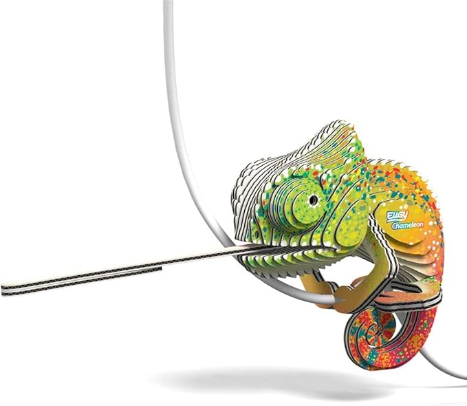 Eugy Chameleon 3D Puzzle, 31 Piece Eco-Friendly Educational Toy Puzzles for Boys, Girls & Kids Ages 6+