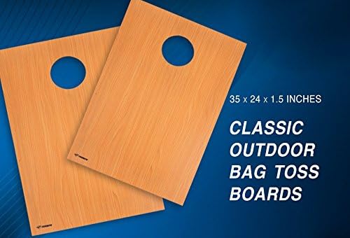 Triumph Premium 2x3 Cornhole Set - Includes 2 Portable, Scratch Resistant Bag Toss Boards and 8 Cornhole Bags
