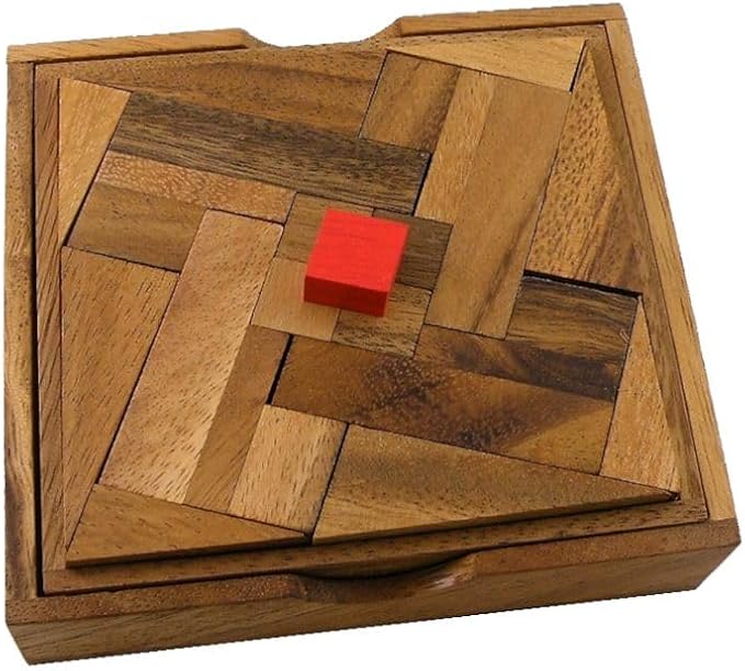 Impossible Square Wooden Puzzle Brain Teaser