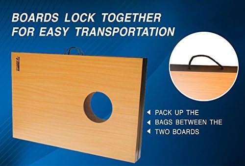 Triumph Premium 2x3 Cornhole Set - Includes 2 Portable, Scratch Resistant Bag Toss Boards and 8 Cornhole Bags