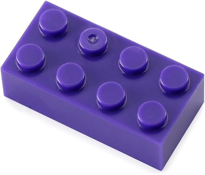 Feleph 2x4 Bricks Dark Purple 320 Pieces Parts Classic Building kit Creative Play Set Basic Blocks Toy Accessories Compatible with 3001 Major Brands