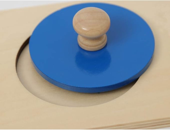 Thoth Montessori Multiple Circle Puzzle Board Knob Wooden Puzzle Geometric Shape Puzzle Early Education Material Sensorial Toy for Toddler Shape & Color Sorter (Multiple Circle)