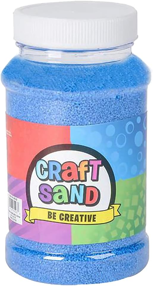 The Dreidel Company Craft Sand Art for Kids, Sand Play DIY Drawing, Messy Play, Sensory, Sand Decorations, 22 Oz, Red (3-Pack) (Blue, 3-Pack)
