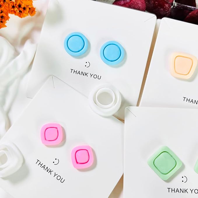 Polymer Clay Cutters Geometric Stud Earring Set – 4 Pairs Modern Clay Cutters for Polymer Clay Jewelry, Clay Tools and Molds for DIY Earrings