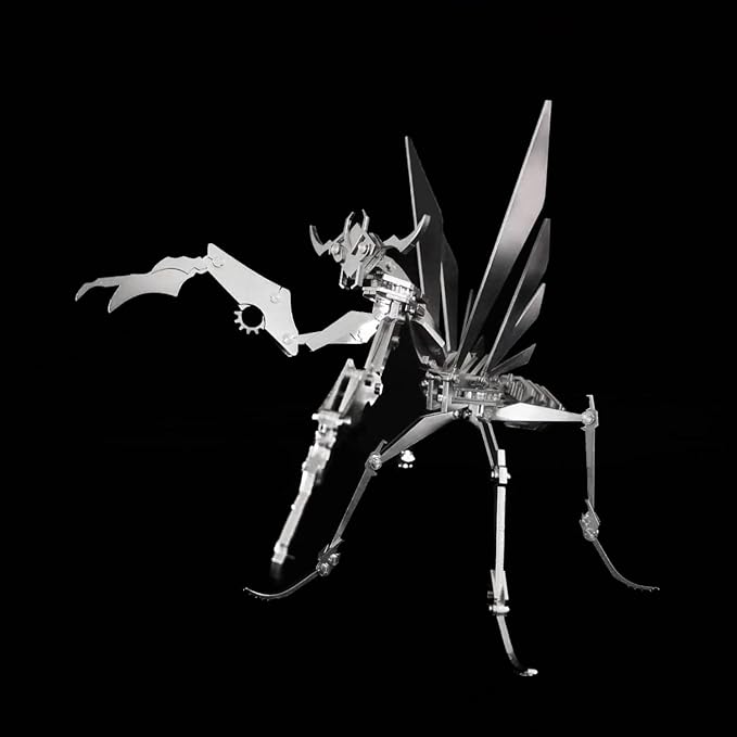 3D Metal Model Kits, Mechanical Mantis 3D Metal Puzzle,Steel Warcraft Collection DIY Animal Brain Teasers Simple 3D Puzzles Home Decor Art Craft Gifts Toys for Adult