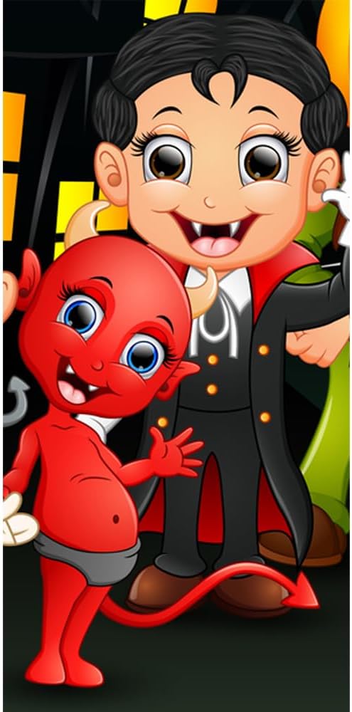 CVPuzzles Happy Halloween Costume Party 35 Piece Children's Jigsaw Puzzle 12 inch X 18 inch Spooky Family Fun Educational Toy for Children