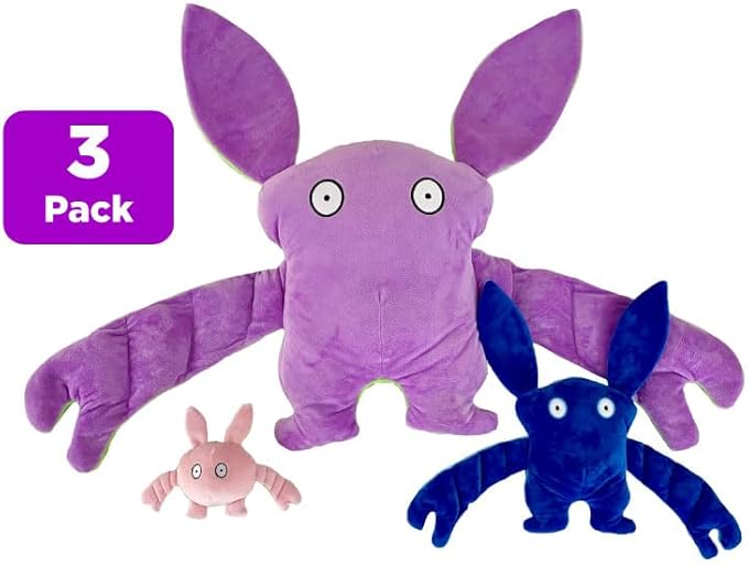 3 Pack Includes: Weighted Stuffed Pillow Animal (Shin Shin) with Surprise Bumpaloo & Thumper - Soft & Cuddly Plush for Comfort & Sensory Support